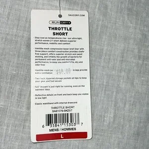 Saucony Shorts Nwt Saucony Throttle Shorts Large Black